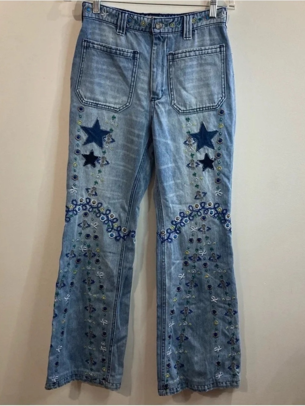 We The Free-Embellished Flare Star Jeans 🌟 - Picture 5 of 15